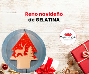 Reno navideño en gelatina