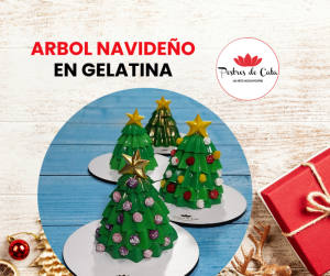 Árbol navideño en gelatina