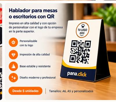 Hablador de mesa QR — sin personalizar