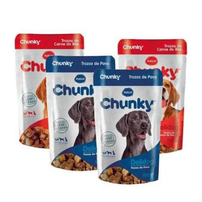 Chunky Comida Humeda Perros Oferta * 4 Unidades * 80 GR