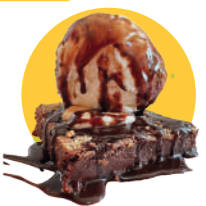 BROWNIE/GALLETA CON HELADO