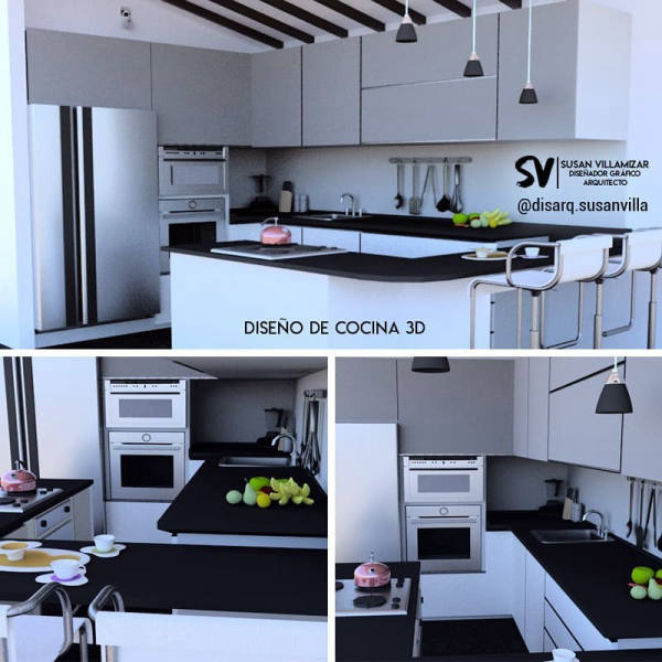 DISEÑO COCINA 3D