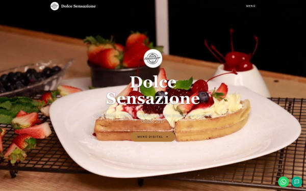 Página web de un café-bistró creada con APP PANA CLICK