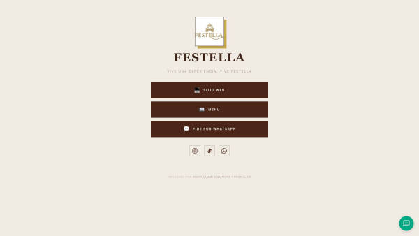 Página de enlaces de un restaurante