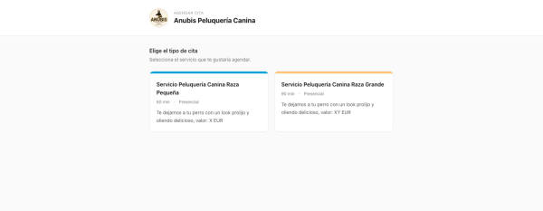 Sistema de citas en línea de un negocio real